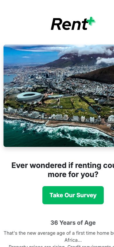 survey.rentplus.africa website — mobile view